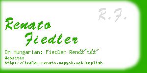 renato fiedler business card